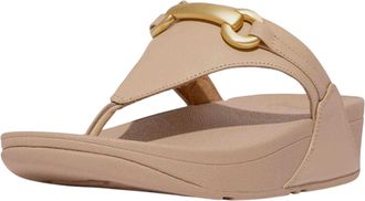FitFlop Fit Flop Dames Lulu Snaffle Detail Leder Sandalen (Beige)