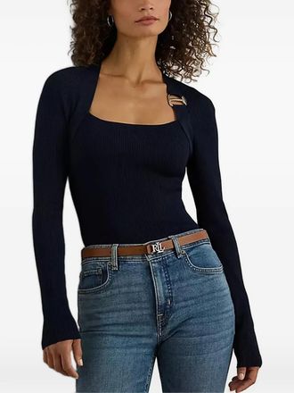 Lauren Ralph Lauren buckle-trim top - Blu