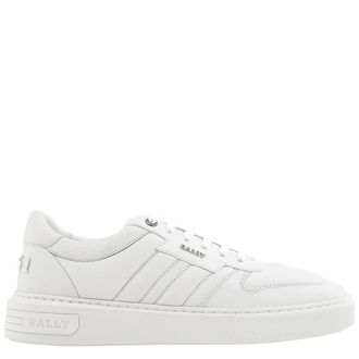 Bally Mens Maudo White Leather Low-Top Sneakers