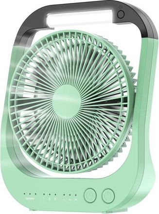 OEM Ventilador De Camping Recargable De 10000 Mah - Ventilador De Mesa Con Luz Led, Temporizador, 4 Velocidades Y Rotaci&oacute;n De 180&deg;