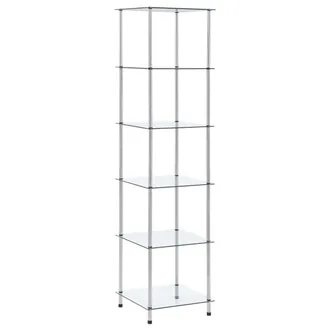 vidaXL Vidaxl Scaffale A 6 Livelli Trasparente 40x40x160cm In Vetro