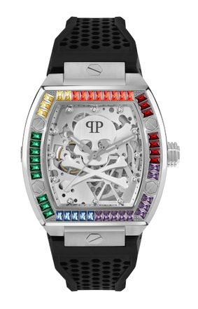 Philipp Plein The $keleton Mens Black Watch PWBAA1423 Silicone - One Size