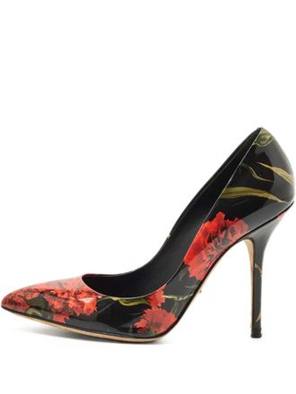 Dolce & Gabbana 37.5 pumps met bloemenprint - Zwart