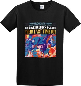 Rive Mens The Dave Brubeck Quartet Their Last Time Out T-Shirt Print Tees Short Sleeve O Neck L Black