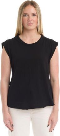 Wilt Ruched Shoulder Tee in Black at Nordstrom, Size X-Small