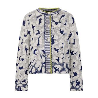 Marc Cain Truien & Vesten, Dames, Wit, M, 3-D Gebreide Cardigan