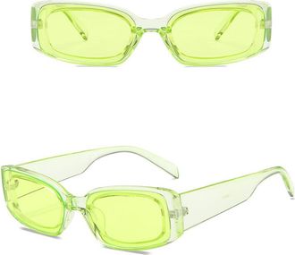 Generic Candy Color Sunglasses For Women Vintage Hip Hop Rectangle Shape Sun glasses for Men For Women Outdoor Sunglasses,GREEN 2026