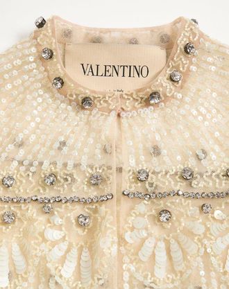 Valentino Cappa In Tulle Illusione Ricamata Donna MULTICOLOR 42
