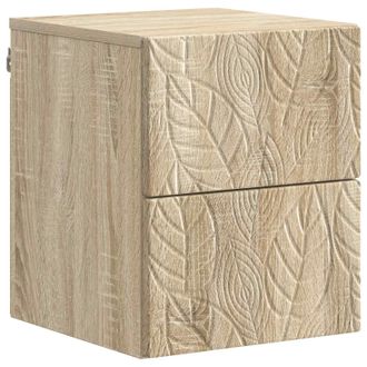 vidaXL Mesita De Noche De Pared Roble Sonoma 34,5 X 33 X 40 Cm Vidaxl