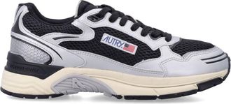 Autry Silver Color-Block Hyperway Sneakers