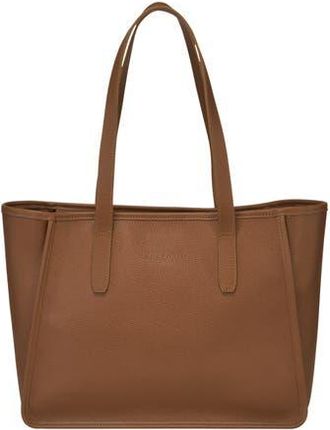 Longchamp Le Foulonn&eacute; Leather Shoulder Tote in Caramel at Nordstrom Rack