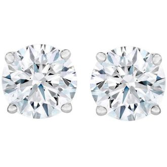 Pompeii3 4.23 cttw Round Diamond Studs 14k White Gold