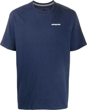Patagonia Logo Print T-shirt - Heren - T-shirts - Blauw - XS - Katoen - Tops