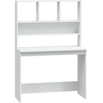 vidaXL Desk with Shelves White 102x45x148 cm Engineered Wood Vidaxl