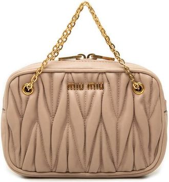 Miu Miu Pre-owned Miu Miu Matelasse Nappa Pouch with Chain Ladies 6U4AGB1G7RROMKM0