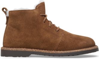 Birkenstock Womens Uppsala Mid Shearling Suede Mid Boots in Brown - Size UK 5.5