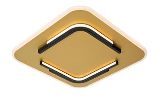 Netlighting Lucide ANDREAS Flush ceiling light LED 1x30W 2700K Matt Gold Brass in Metallic Gold