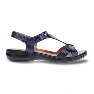 Revere Comfort Shoes Womens Santa Monica Sandal In Navy Snake