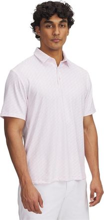 Under Armour Mens Printed Polo Pink XXL