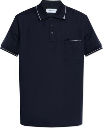 Ferragamo Tops, Heren, Blauw, S, Katoen, Polo met zak