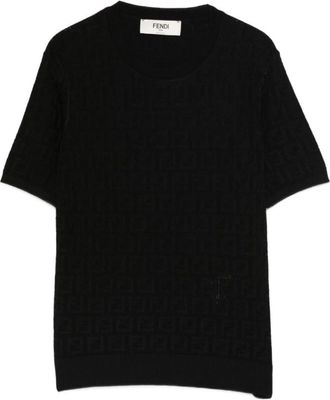 Fendi T-Shirts, female, Black, Size: XS Fendi Sweaters Black