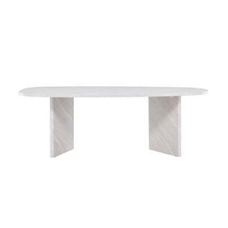 Venture Design Esstisch Gr&ouml;nvik Oval 220*100cm, Betonoptik & Wei&szlig;