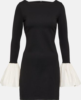 Staud Hawthorne taffeta-trimmed minidress