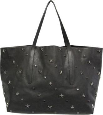 Jimmy Choo London Pre-owned Pimlico Tote Bag - Heren - Vintage Shopper - Zwart - ONE Size - Leer - Vintage