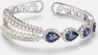 Yeprem Bracciale Reign Supreme in oro bianco 18kt con zaffiri e diamanti