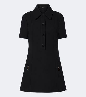 Gucci Horsebit wool cr&ecirc;pe polo dress