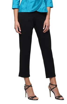 Alex Evenings Stretch Crepe Slim Leg Pants in Black at Nordstrom, Size X-Large