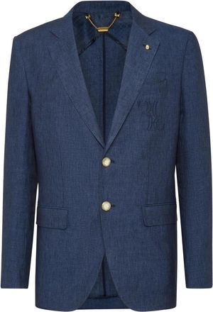 Billionaire Boys Club Blazer Double B - Heren - Blazers - Blauw - M - Linnen - Jassen