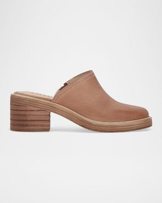 Frye 65mm Kate Vintage Oiled Leather Mules