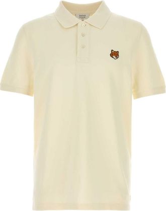 Maison Kitsun&eacute; Beige Embroidered Logo Polo