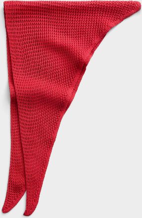 Simons Womens Openwork knit triangular scarf