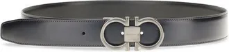 Ferragamo Reversible Calf Leather Belt - Navy