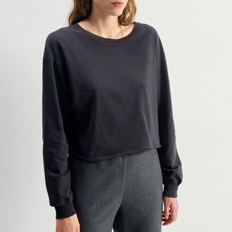 American Vintage T-shirt met lange mouwen en ronde hals, APOLY