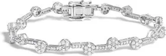 House of Brilliance 925 Sterling Silver 2.0 Cttw Diamond Custer Link Bracelet at Nordstrom
