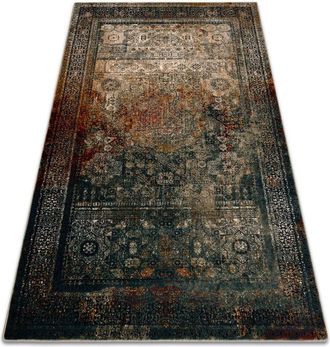 RugsX Rugsx - Alfombra De Lana Omega Mamluk Roset&oacute;n Vintage Verde Oscuro Multicolour 300x400 Cm