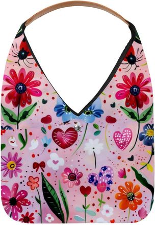 Generic Hand Drawn Ladybug Floral Reusable Lightweight Grocery Bags - Foldable Into Compact Pouch, Washable & Sturdy, Multipurpose for Shopping and Travel