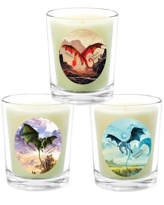 Qualitas 3pc Candle Set - Blood Dragon, Emerald Dragon, & Dream Dragon