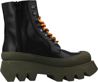 Yellow Bota Cordones - Dames - Veterlaarzen - Zwart - 38 EU - Schoenen