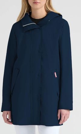 Hunter Acacia Waterproof Rubberized Rain Jacket in Midnight at Nordstrom, Size Medium