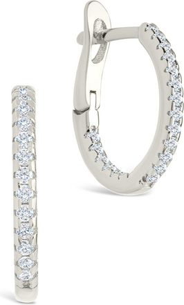 Sterling Forever Sterling Silver Lilia CZ Infinity Hoops