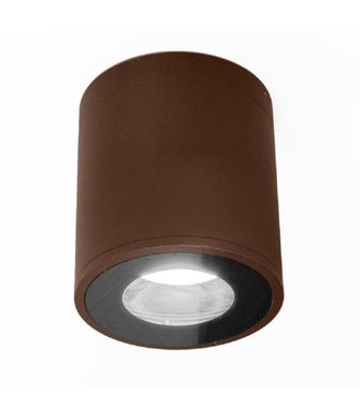 Trade Shop Trade Shop - Foco L&aacute;mpara De Techo Casquillo Gu10 Redondo Exterior Led Resistente Al Agua - Brown