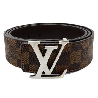 Louis Vuitton Pre-owned Damier Standard Riem - Dames - Pre-owned - Bruin - Maat: ONE Size