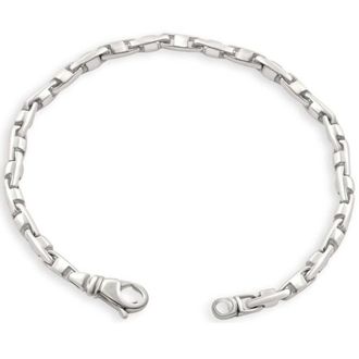 Pompeii3 Mens 14k Gold (16gram) or Platinum (30gram) 4mm Link Bracelet 8.5