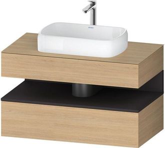 Duravit Duravit - Qatego Consola Mueble Bajo Lavabo, 1 Extra&iacute;ble, 1 Caj&oacute;n