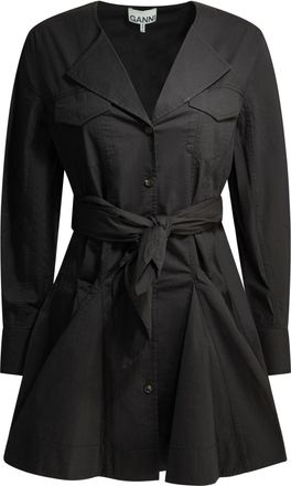 Ganni korte chemise-jurk