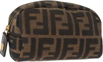 Fendi Pre-owned Mini Bags, female, Brown, Size: ONE SIZE Pre-owned Canvas Mini Bag